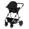 lionelo Amber 3in1 Black Silver — Kombikinderwagen