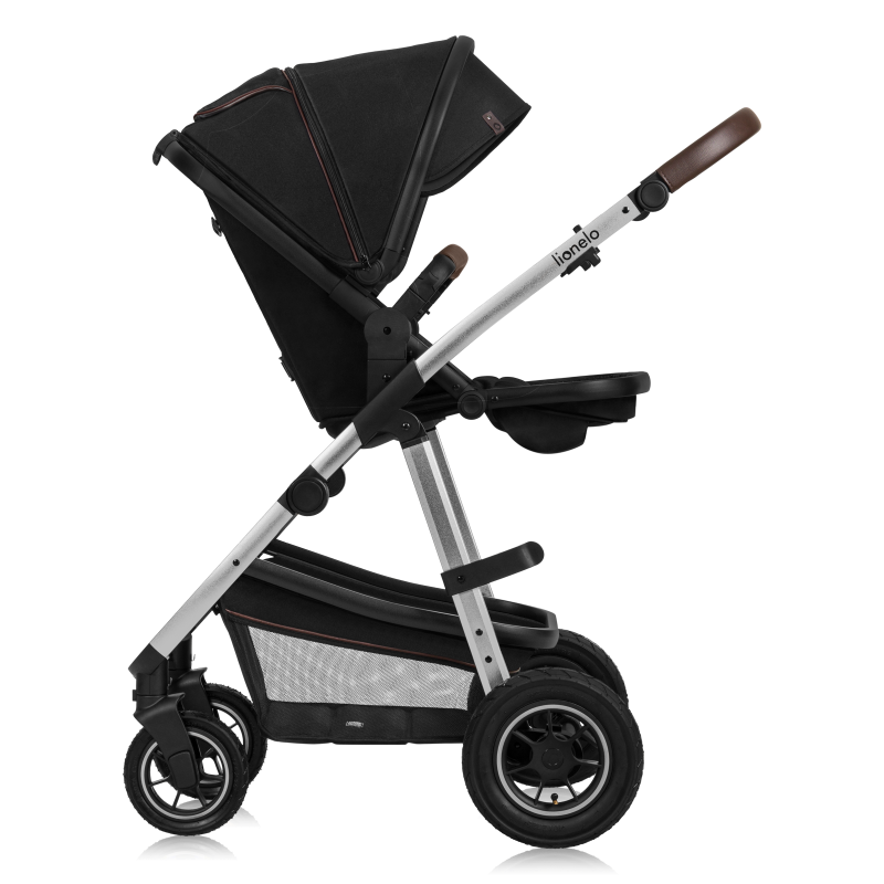 lionelo Amber 3in1 Black Silver — Kombikinderwagen