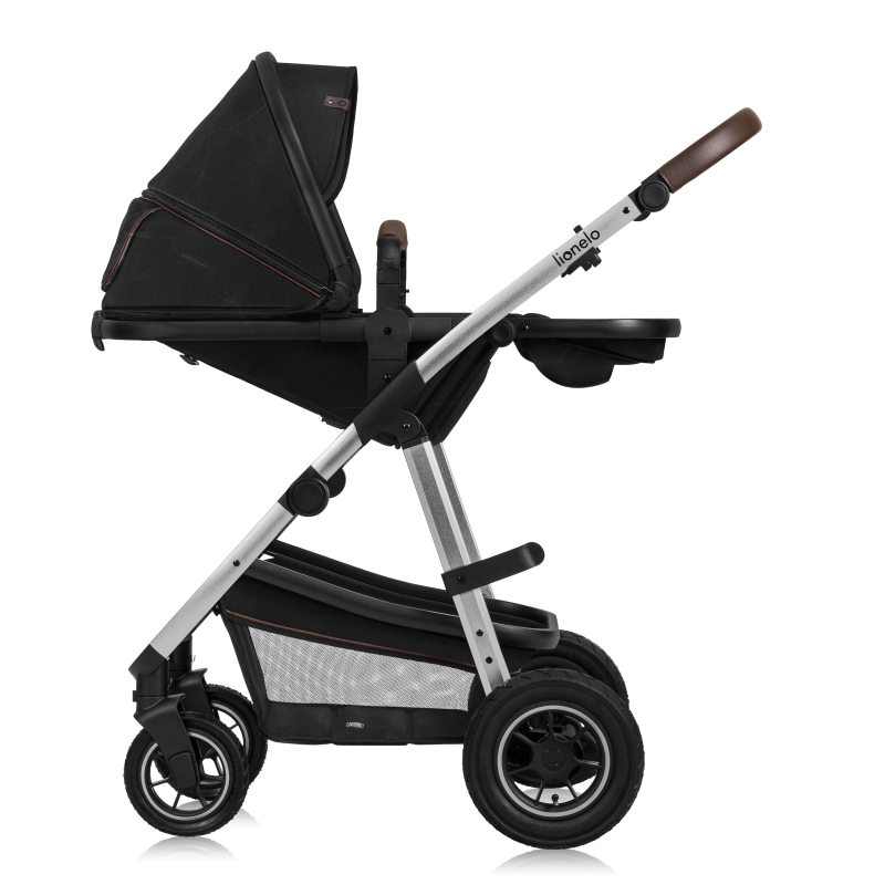 lionelo Amber 3in1 Black Silver — Kombikinderwagen