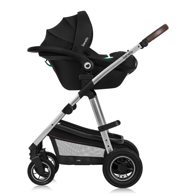 lionelo Amber 3in1 Black Silver — Kombikinderwagen