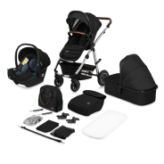 lionelo Amber 3in1 Black Silver — Kombikinderwagen