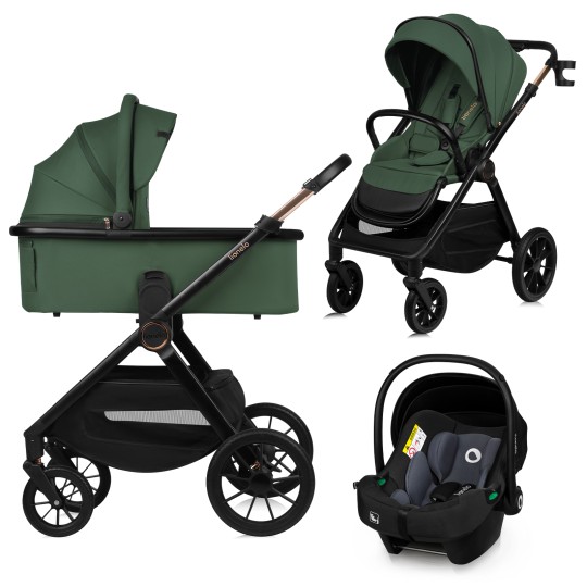 Lionelo Layla 3in1 Green Forest — Kombikinderwagen