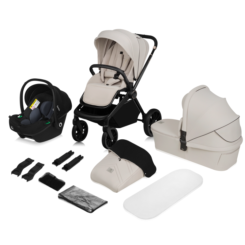 Lionelo Mika Plus 3-in-1 Beige Sand — Kombikinderwagen