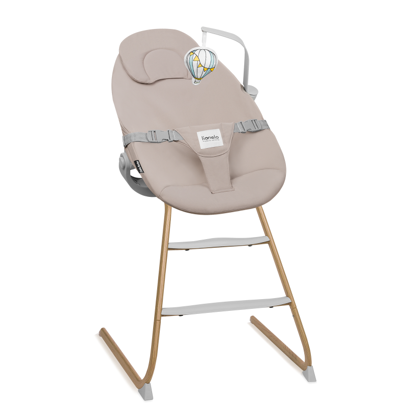 Lionelo Dalia Set Grey Stone Natural — Hochstuhl und Babywippe