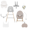 Lionelo Dalia Set Grey Stone Natural — Hochstuhl und Babywippe