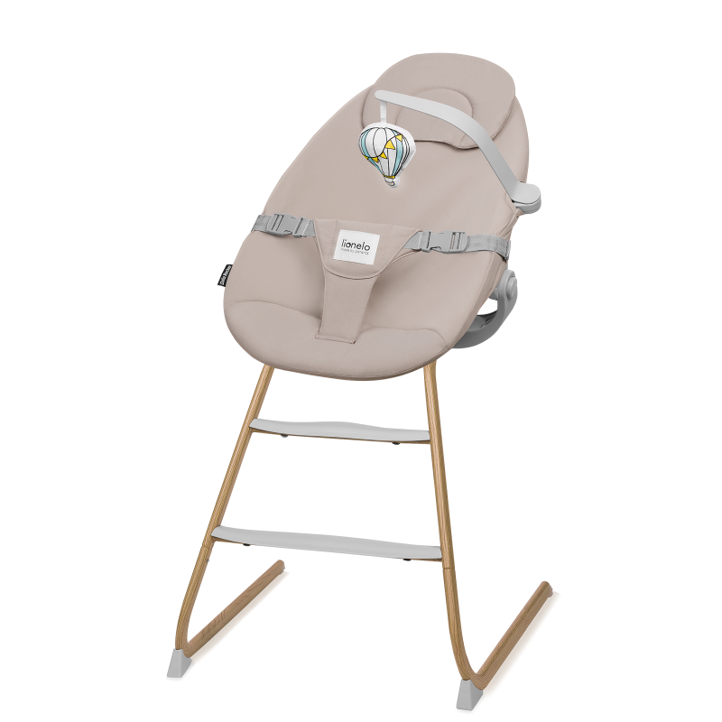 Lionelo Dalia Set Grey Stone Natural — Hochstuhl und Babywippe