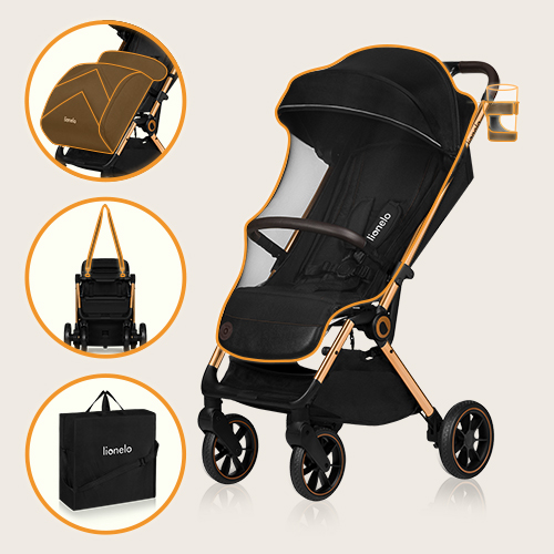 Lionelo Lilac Beige Sand – leżaczek-bujaczek