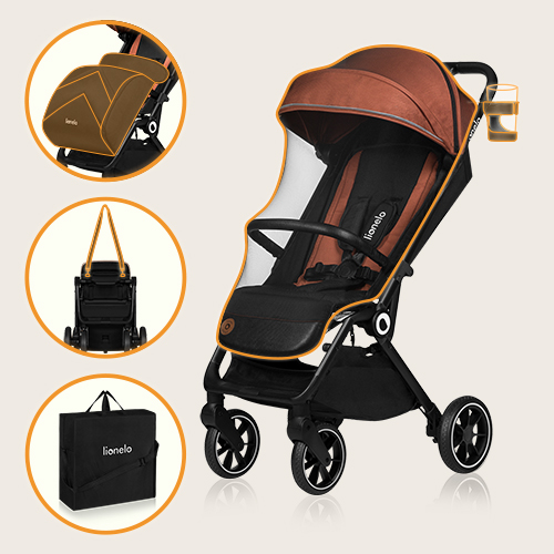 Lionelo Lilac Beige Sand – leżaczek-bujaczek