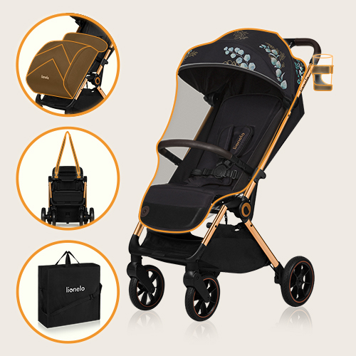 Lionelo Lilac Beige Sand – leżaczek-bujaczek