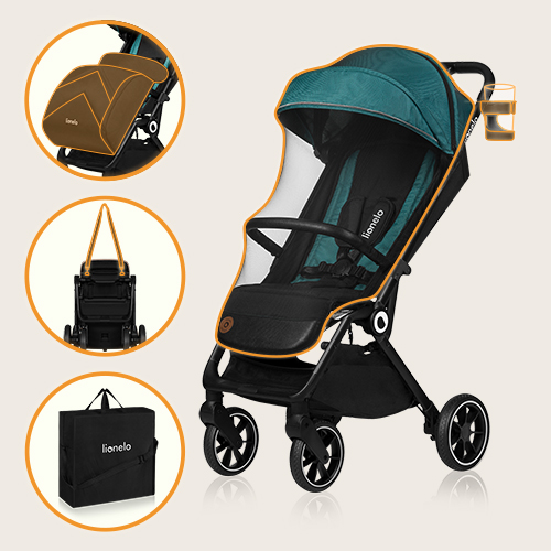 Lionelo Lilac Beige Sand – leżaczek-bujaczek