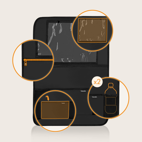 Lionelo SeatOrganizer Black — Vordersitz-Organizer
