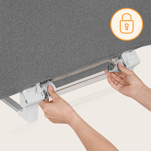 lionelo Lora Grey Stone – Tragbares Schutzgitter