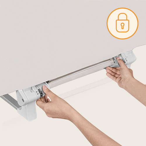 lionelo Lora Beige Sand – Tragbares Schutzgitter