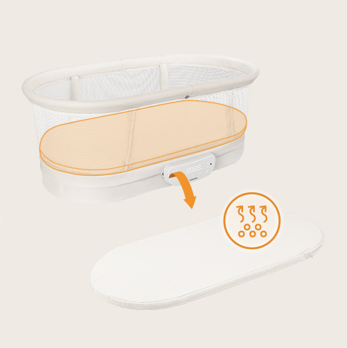 Lionelo Coral White — Kinderbett/Wiege mit Waagefunktion