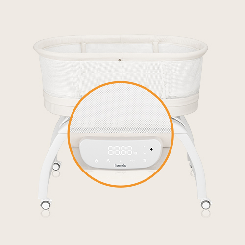 Lionelo Coral White — Kinderbett/Wiege mit Waagefunktion