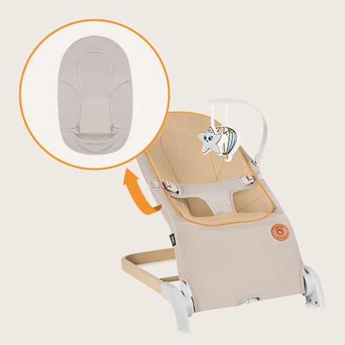 Lionelo Lilac Beige Sand – leżaczek-bujaczek