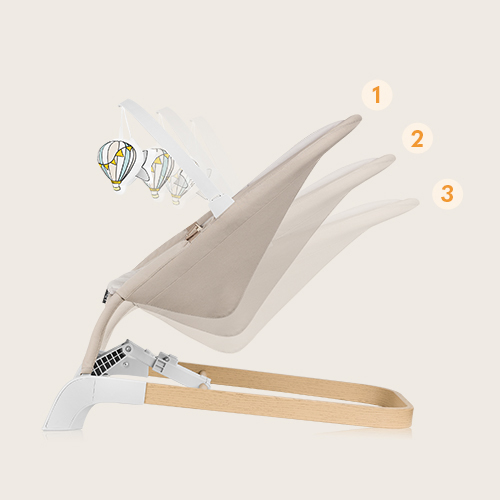 Lionelo Lilac Beige Sand – leżaczek-bujaczek