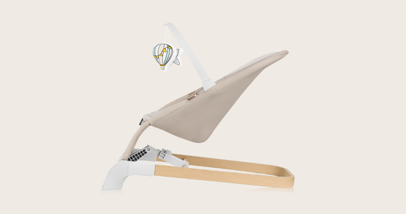 Lionelo Lilac Beige Sand – leżaczek-bujaczek