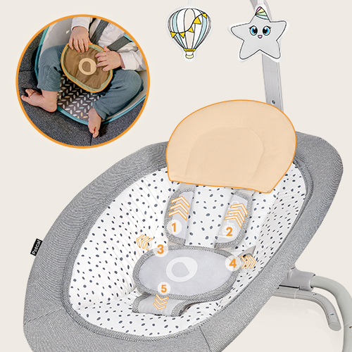 lionelo Malin Evo Beige Natural — Łóżeczko z funkcją kołyski