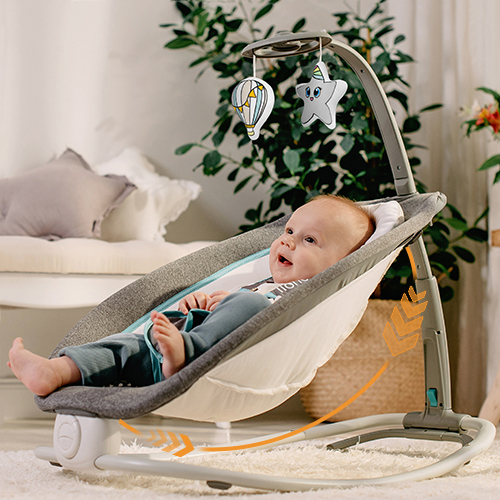 lionelo Malin Evo Beige Natural — Łóżeczko z funkcją kołyski