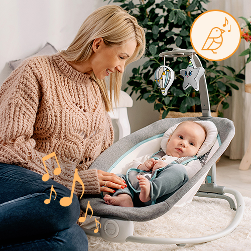 lionelo Malin Evo Beige Natural — Łóżeczko z funkcją kołyski