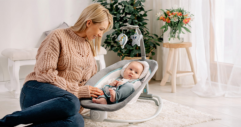 lionelo Malin Evo Beige Natural — Łóżeczko z funkcją kołyski