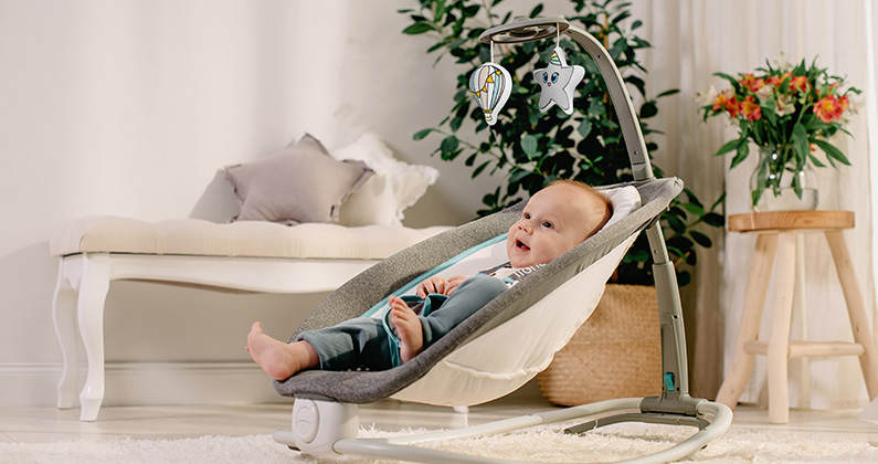 lionelo Malin Evo Beige Natural — Łóżeczko z funkcją kołyski