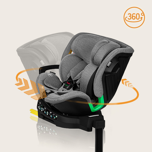 Lionelo Harmony i-Size Grey Concrete Bamboo — Kindersitz