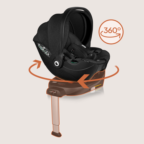 360°-Drehbasis für den Kindersitz.