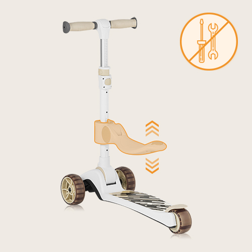 lionelo Franky Beige Latte — 2-in-1-Balance-Roller