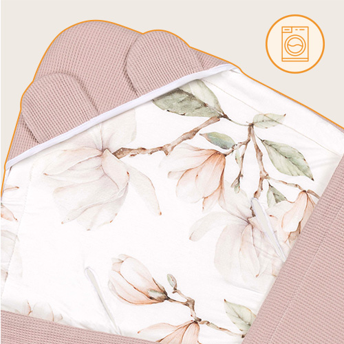 Lionelo Travel Swaddle Blanket Beige Magnolia — Otulacz do fotelika