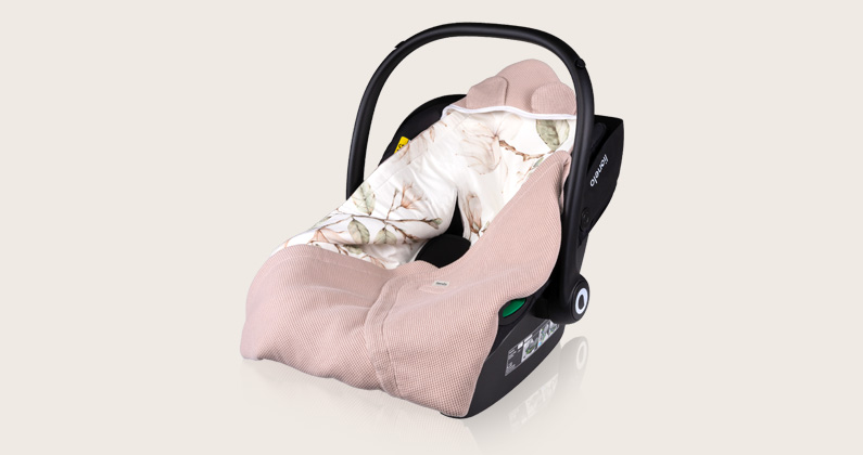 Lionelo Travel Swaddle Blanket Beige Magnolia — Otulacz do fotelika
