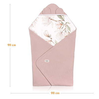 Lionelo Travel Swaddle Blanket Pink Flower — Otulacz do fotelika