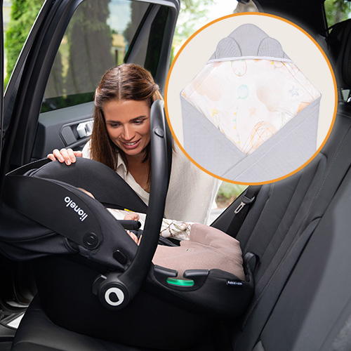 Lionelo Travel Swaddle Blanket Grey Balloon — Otulacz do fotelika