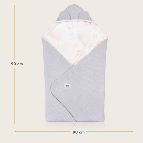 Lionelo Travel Swaddle Blanket Grey Balloon — Otulacz do fotelika