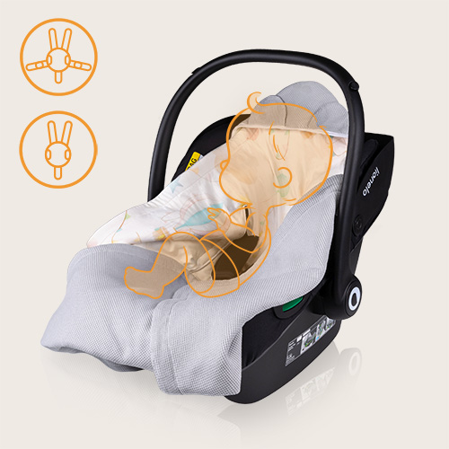 Lionelo Travel Swaddle Blanket Grey Balloon — Otulacz do fotelika