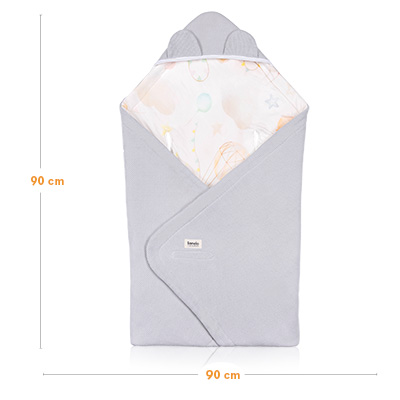 Lionelo Travel Swaddle Blanket Pink Flower — Otulacz do fotelika