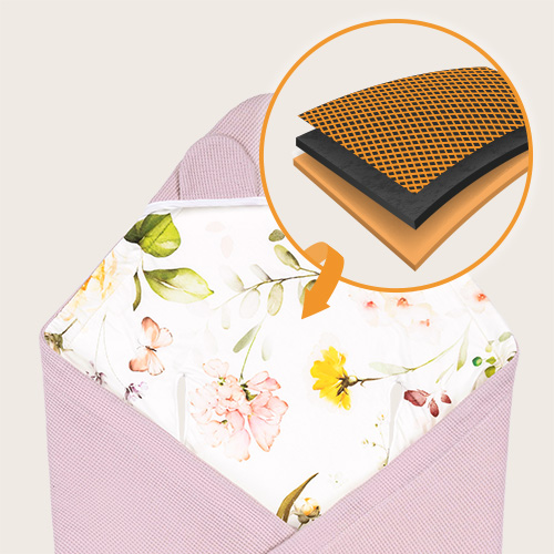 Lionelo Travel Swaddle Blanket Pink Flower — Otulacz do fotelika