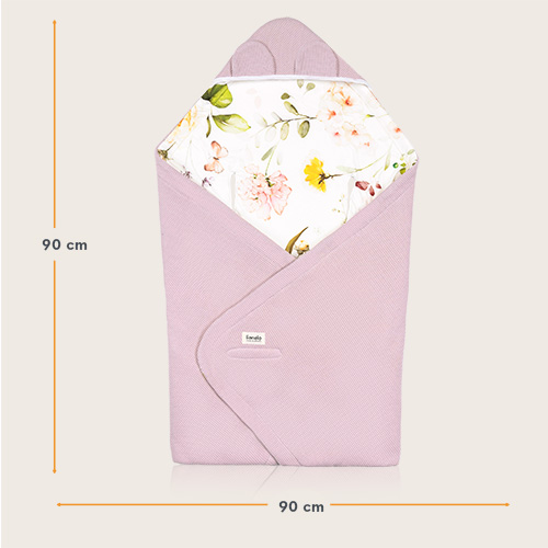 Lionelo Travel Swaddle Blanket Pink Flower — Otulacz do fotelika