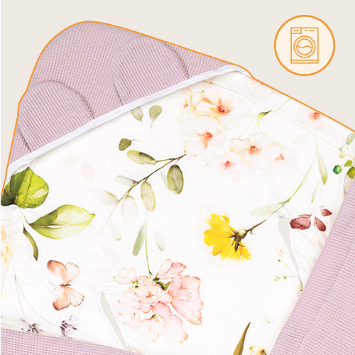 Lionelo Travel Swaddle Blanket Pink Flower — Otulacz do fotelika