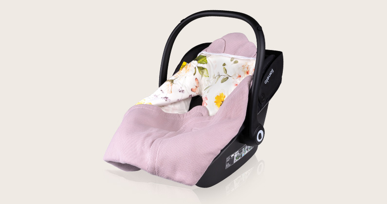 Lionelo Travel Swaddle Blanket Pink Flower — Otulacz do fotelika
