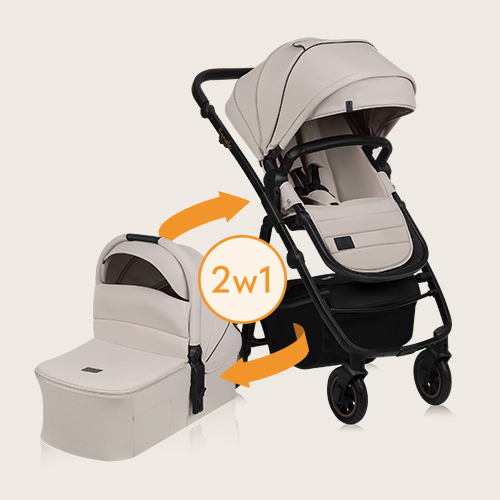 Lionelo Amber Plus 2-in-1 Beige Sand — Kombikinderwagen