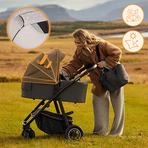 Lionelo Amber Plus 2-in-1 Beige Sand — Kombikinderwagen