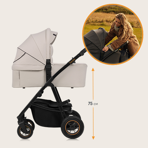 Lionelo Amber Plus 2-in-1 Beige Sand — Kombikinderwagen