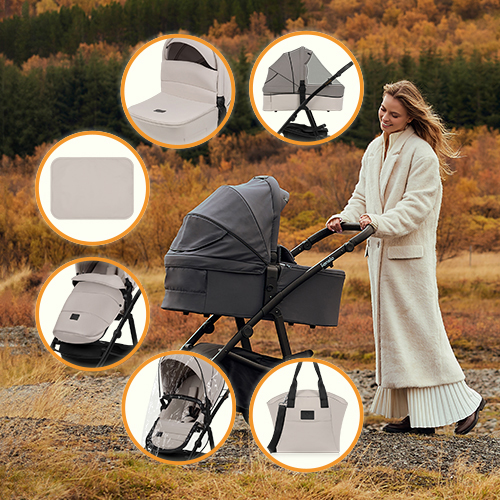 Lionelo Amber Plus 2-in-1 Beige Sand — Kombikinderwagen