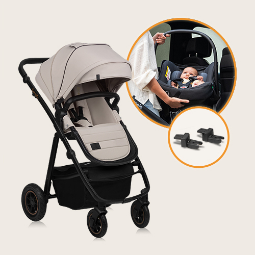 Lionelo Amber Plus 2-in-1 Beige Sand — Kombikinderwagen