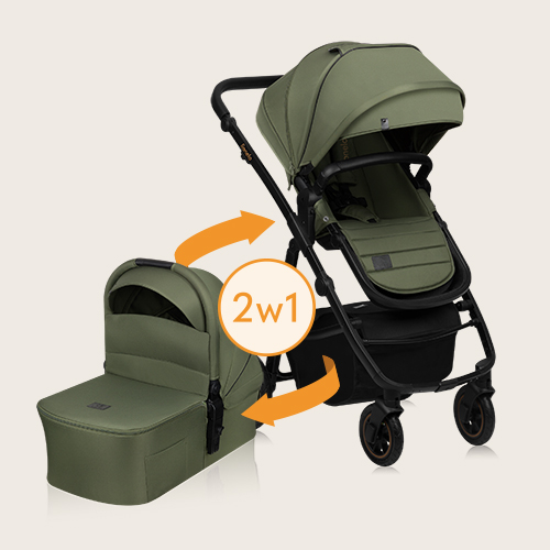 Lionelo Amber Plus 2-in-1 Green Forest — Kombikinderwagen