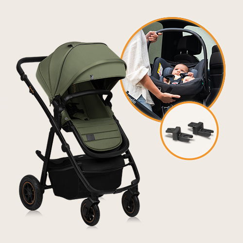 Lionelo Amber Plus 2-in-1 Green Forest — Kombikinderwagen