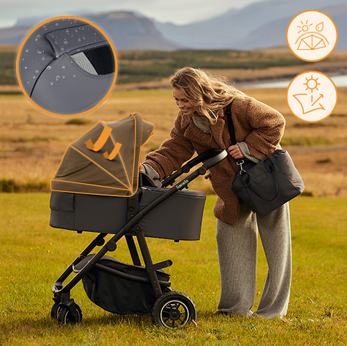 Lionelo Amber Plus 2-in-1 Grey Graphite — Kombikinderwagen