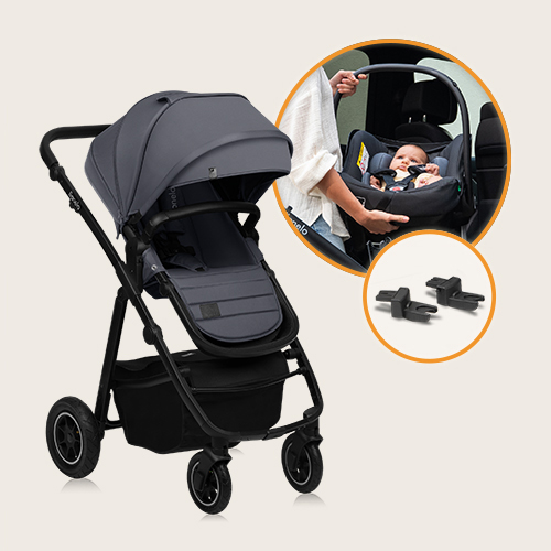 Lionelo Amber Plus 2-in-1 Grey Graphite — Kombikinderwagen